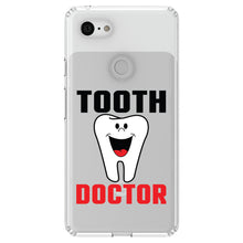 DistinctInk® Clear Shockproof Hybrid Case for Apple iPhone / Samsung Galaxy / Google Pixel - Tooth Doctor Dentist