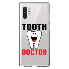 DistinctInk® Clear Shockproof Hybrid Case for Apple iPhone / Samsung Galaxy / Google Pixel - Tooth Doctor Dentist
