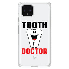 DistinctInk® Clear Shockproof Hybrid Case for Apple iPhone / Samsung Galaxy / Google Pixel - Tooth Doctor Dentist