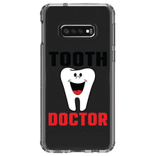 DistinctInk® Clear Shockproof Hybrid Case for Apple iPhone / Samsung Galaxy / Google Pixel - Tooth Doctor Dentist