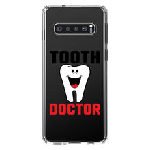 DistinctInk® Clear Shockproof Hybrid Case for Apple iPhone / Samsung Galaxy / Google Pixel - Tooth Doctor Dentist