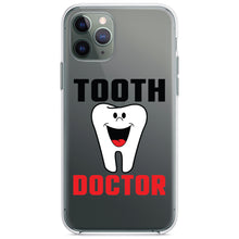 DistinctInk® Clear Shockproof Hybrid Case for Apple iPhone / Samsung Galaxy / Google Pixel - Tooth Doctor Dentist