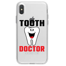 DistinctInk® Clear Shockproof Hybrid Case for Apple iPhone / Samsung Galaxy / Google Pixel - Tooth Doctor Dentist