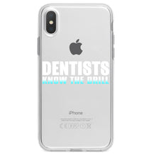 DistinctInk® Clear Shockproof Hybrid Case for Apple iPhone / Samsung Galaxy / Google Pixel - Dentists Know the Drill