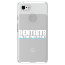 DistinctInk® Clear Shockproof Hybrid Case for Apple iPhone / Samsung Galaxy / Google Pixel - Dentists Know the Drill