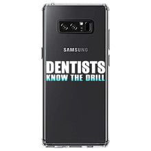 DistinctInk® Clear Shockproof Hybrid Case for Apple iPhone / Samsung Galaxy / Google Pixel - Dentists Know the Drill