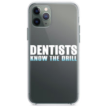 DistinctInk® Clear Shockproof Hybrid Case for Apple iPhone / Samsung Galaxy / Google Pixel - Dentists Know the Drill