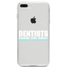 DistinctInk® Clear Shockproof Hybrid Case for Apple iPhone / Samsung Galaxy / Google Pixel - Dentists Know the Drill
