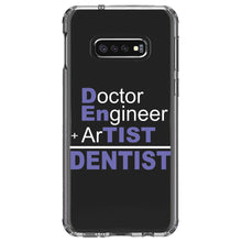DistinctInk® Clear Shockproof Hybrid Case for Apple iPhone / Samsung Galaxy / Google Pixel - Doctor Engineer + Artist = Dentist