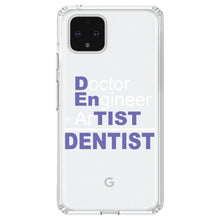DistinctInk® Clear Shockproof Hybrid Case for Apple iPhone / Samsung Galaxy / Google Pixel - Doctor Engineer + Artist = Dentist