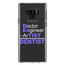 DistinctInk® Clear Shockproof Hybrid Case for Apple iPhone / Samsung Galaxy / Google Pixel - Doctor Engineer + Artist = Dentist