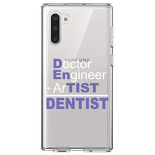 DistinctInk® Clear Shockproof Hybrid Case for Apple iPhone / Samsung Galaxy / Google Pixel - Doctor Engineer + Artist = Dentist