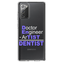 DistinctInk® Clear Shockproof Hybrid Case for Apple iPhone / Samsung Galaxy / Google Pixel - Doctor Engineer + Artist = Dentist