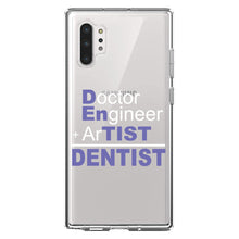 DistinctInk® Clear Shockproof Hybrid Case for Apple iPhone / Samsung Galaxy / Google Pixel - Doctor Engineer + Artist = Dentist