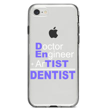 DistinctInk® Clear Shockproof Hybrid Case for Apple iPhone / Samsung Galaxy / Google Pixel - Doctor Engineer + Artist = Dentist
