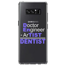 DistinctInk® Clear Shockproof Hybrid Case for Apple iPhone / Samsung Galaxy / Google Pixel - Doctor Engineer + Artist = Dentist