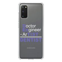 DistinctInk® Clear Shockproof Hybrid Case for Apple iPhone / Samsung Galaxy / Google Pixel - Doctor Engineer + Artist = Dentist