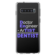 DistinctInk® Clear Shockproof Hybrid Case for Apple iPhone / Samsung Galaxy / Google Pixel - Doctor Engineer + Artist = Dentist