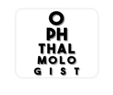 DistinctInk Custom Foam Rubber Mouse Pad - 1/4" Thick - Ophthalmologist Eye Chart