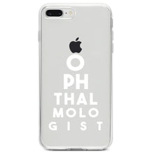 DistinctInk® Clear Shockproof Hybrid Case for Apple iPhone / Samsung Galaxy / Google Pixel - Ophthalmologist Eye Chart