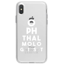 DistinctInk® Clear Shockproof Hybrid Case for Apple iPhone / Samsung Galaxy / Google Pixel - Ophthalmologist Eye Chart