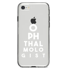 DistinctInk® Clear Shockproof Hybrid Case for Apple iPhone / Samsung Galaxy / Google Pixel - Ophthalmologist Eye Chart