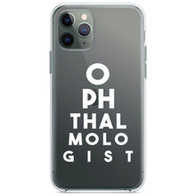 DistinctInk® Clear Shockproof Hybrid Case for Apple iPhone / Samsung Galaxy / Google Pixel - Ophthalmologist Eye Chart