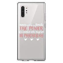 DistinctInk® Clear Shockproof Hybrid Case for Apple iPhone / Samsung Galaxy / Google Pixel - Never Underestimate Woman in Psychology
