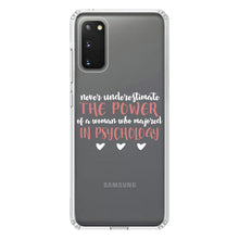 DistinctInk® Clear Shockproof Hybrid Case for Apple iPhone / Samsung Galaxy / Google Pixel - Never Underestimate Woman in Psychology