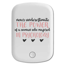 DistinctInk Magnetic Battery Pack, Wireless Portable Charger with USB-C Cable, Compatible with MagSafe iPhone 14 / 13 / 12 Series - Never Underestimate Woman in Psychology
