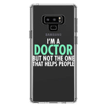 DistinctInk® Clear Shockproof Hybrid Case for Apple iPhone / Samsung Galaxy / Google Pixel - I'm a Doctor But Not The One That Helps People