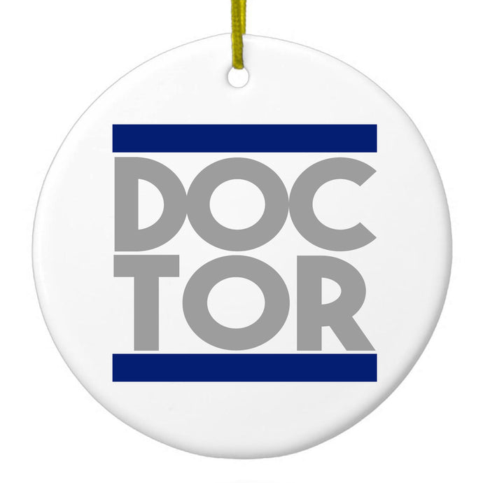 DOCTOR Word Art Ceramic Ornament