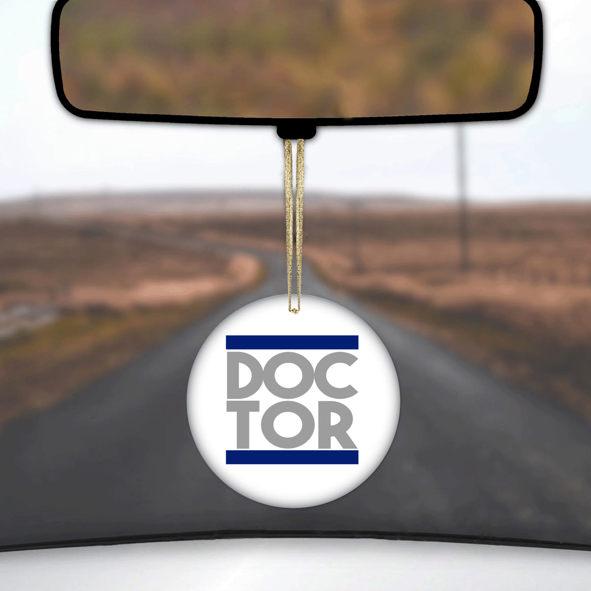 DOCTOR Word Art Ceramic Ornament, view 3