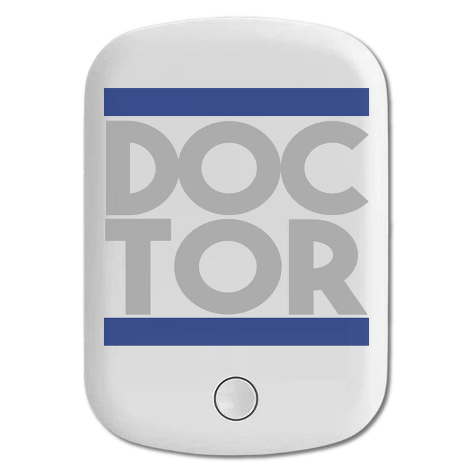DistinctInk Magnetic Battery Pack, Wireless Portable Charger with USB-C Cable, Compatible with MagSafe iPhone 14 / 13 / 12 Series - DOCTOR Word Art