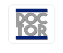 DistinctInk Custom Foam Rubber Mouse Pad - 1/4" Thick - DOCTOR Word Art