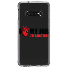 DistinctInk® Clear Shockproof Hybrid Case for Apple iPhone / Samsung Galaxy / Google Pixel - I Heart My Job - I'm A Doctor
