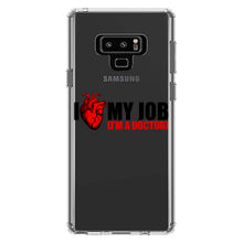 DistinctInk® Clear Shockproof Hybrid Case for Apple iPhone / Samsung Galaxy / Google Pixel - I Heart My Job - I'm A Doctor