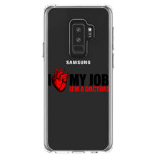 DistinctInk® Clear Shockproof Hybrid Case for Apple iPhone / Samsung Galaxy / Google Pixel - I Heart My Job - I'm A Doctor