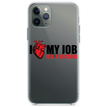 DistinctInk® Clear Shockproof Hybrid Case for Apple iPhone / Samsung Galaxy / Google Pixel - I Heart My Job - I'm A Doctor