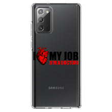 DistinctInk® Clear Shockproof Hybrid Case for Apple iPhone / Samsung Galaxy / Google Pixel - I Heart My Job - I'm A Doctor
