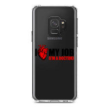 DistinctInk® Clear Shockproof Hybrid Case for Apple iPhone / Samsung Galaxy / Google Pixel - I Heart My Job - I'm A Doctor
