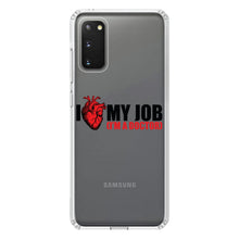 DistinctInk® Clear Shockproof Hybrid Case for Apple iPhone / Samsung Galaxy / Google Pixel - I Heart My Job - I'm A Doctor