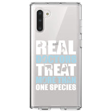 DistinctInk® Clear Shockproof Hybrid Case for Apple iPhone / Samsung Galaxy / Google Pixel - Real Doctors Treat More Than One Species
