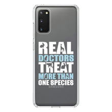 DistinctInk® Clear Shockproof Hybrid Case for Apple iPhone / Samsung Galaxy / Google Pixel - Real Doctors Treat More Than One Species