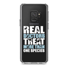 DistinctInk® Clear Shockproof Hybrid Case for Apple iPhone / Samsung Galaxy / Google Pixel - Real Doctors Treat More Than One Species
