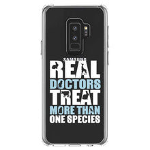 DistinctInk® Clear Shockproof Hybrid Case for Apple iPhone / Samsung Galaxy / Google Pixel - Real Doctors Treat More Than One Species