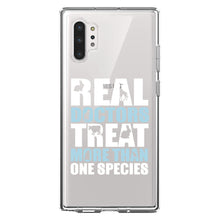 DistinctInk® Clear Shockproof Hybrid Case for Apple iPhone / Samsung Galaxy / Google Pixel - Real Doctors Treat More Than One Species