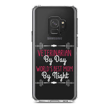 DistinctInk® Clear Shockproof Hybrid Case for Apple iPhone / Samsung Galaxy / Google Pixel - Vet By Day, Best Mom By Night