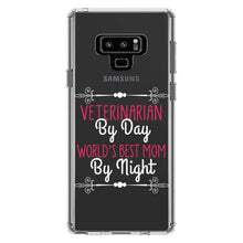 DistinctInk® Clear Shockproof Hybrid Case for Apple iPhone / Samsung Galaxy / Google Pixel - Vet By Day, Best Mom By Night