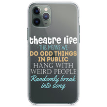 DistinctInk® Clear Shockproof Hybrid Case for Apple iPhone / Samsung Galaxy / Google Pixel - Theatre Life - Odd Things in Public